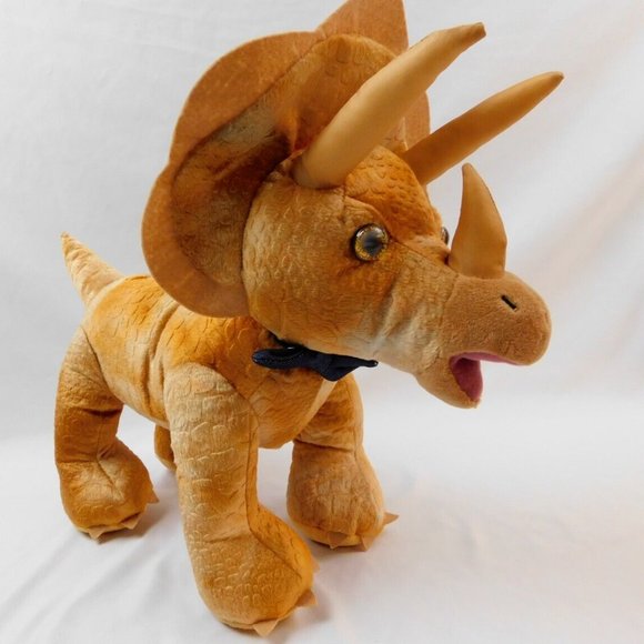 Build A Bear Brown Triceratops Dinosaur Plush 17" Super Cute BAB 🦕 - Picture 1 of 4